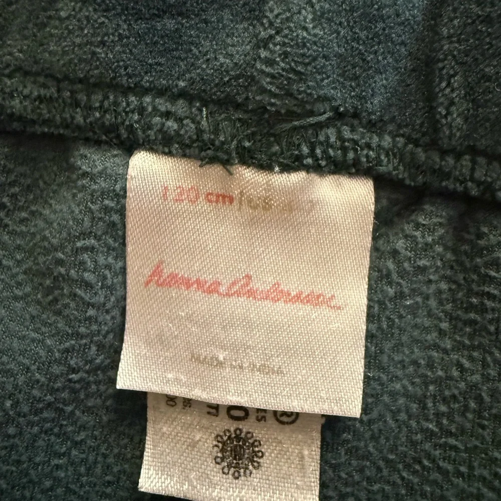 Hanna Andersson Dark Teal Velvet Flare Leggings Girls 6/7